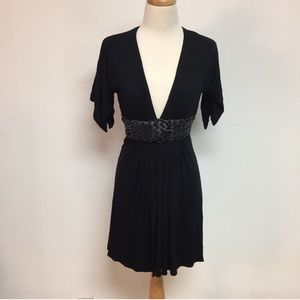 LAST PRICE ⬇️ Sky Belted Plunge Neckline Dress